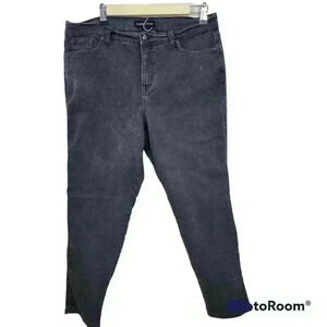 p7090 Purple & more charcoal  grey cropped skinny jeans size 14p